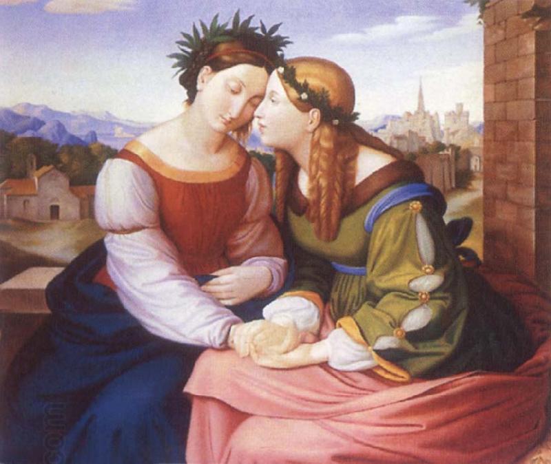 Friedrich overbeck Italia and Germania oil painting picture